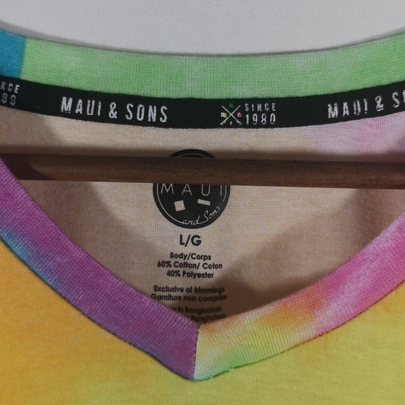 Men's Maui and Sons Tie-Dye T-shirt, Excellent Like-new Condition, Size Large. - Picture 4 of 6